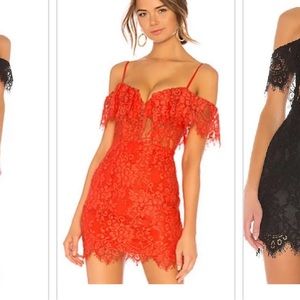 NBD X NAVEN Allie Coral Lace Dress Size Small